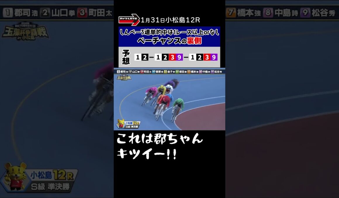 裏ペーチャンス #高松記念 in小松島 #ぺーちゃんねる #競輪 #shorts