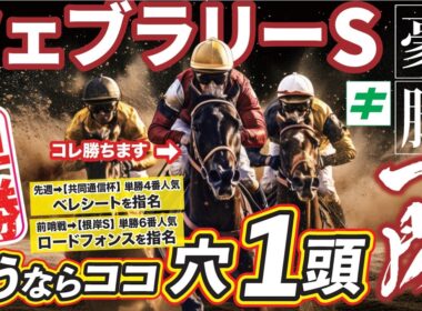 フェブラリーS 2026【穴馬/予想】２年連続の勝利に自信あり！豪脚一閃「☆あの伏兵」で決める