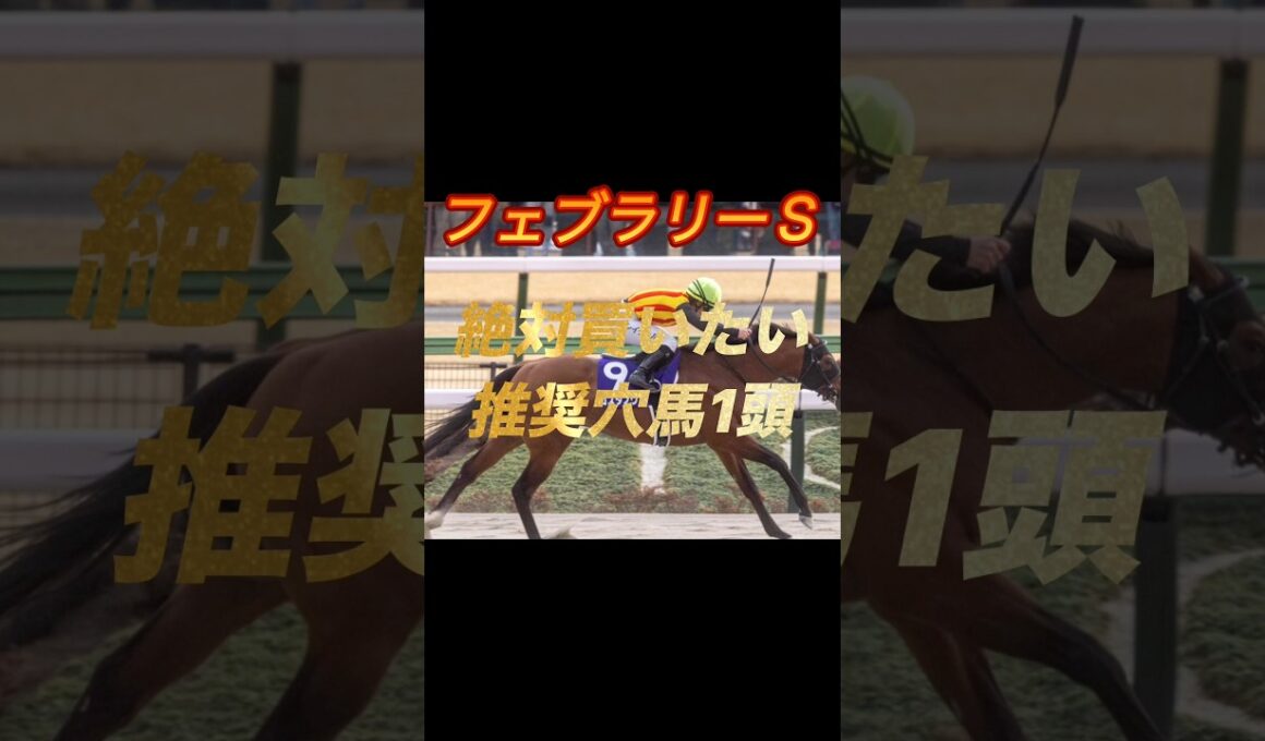 フェブラリーステークス2026 絶対買いたい推奨穴馬1頭紹介
