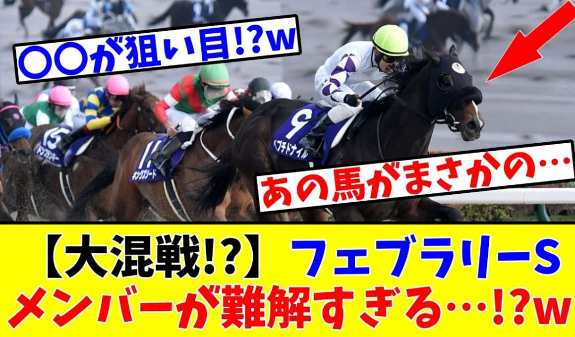 【フェブラリーS】【大混戦!?】フェブラリーSの出走メンバーが史上最高に難解すぎて悩ましい件について…!?www