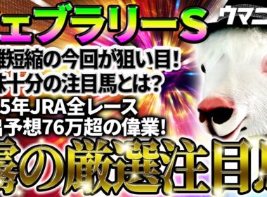 【フェブラリーS2026】距離短縮の今回が狙い目！2025年JRA全レース先出予想76万超のプラス収支を達成！プロ予想MAXランキング1位・霧の厳選注目馬＆危険な人気馬を特別公開！
