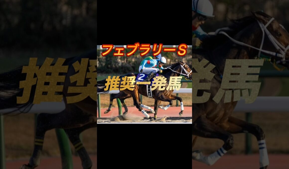 フェブラリーステークス2026 推奨一発馬紹介
