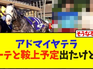 【競馬】アドマイヤテラ、今後のローテと鞍上予定出たけど…