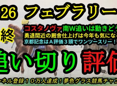 【最終追い切り評価】2026フェブラリーステークス！注目コスタノヴァのウッドコースでの動きは？勇退間近調教師さんの仕上げも気になるところ！