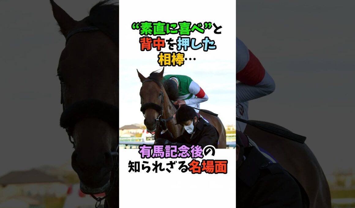 "素直に喜べ"と背中を押した相棒･･･有馬記念後の知られざる名場面#競馬 #horse