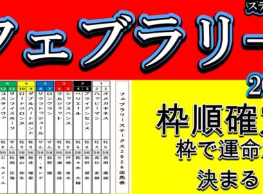【枠順確定】フェブラリーS2026展開激変！内外で明暗…本命崩壊か？最終結論前の徹底分析