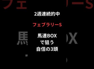 フェブラリーSワイドBOXで狙う自信の３　＃競馬　#フェブラリーステークス