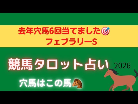 【昨年穴馬6回的中🎯】フェブラリーS競馬タロット占い🏇【荒れる気配…ダブルハートボンドの運気は？！】