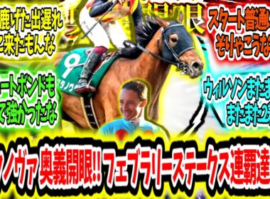 『コスタノヴァ奥義開眼‼ フェブラリーステークス連覇達成ッ‼』に対するみんなの反応【競馬の反応集】