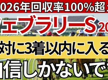 【フェブラリーステークス2026 予想】間違いなく3着以内に入る馬を徹底解説します！