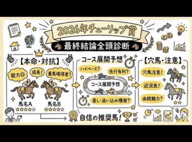 【競馬予想】チューリップ賞2026｜桜花賞へ直結！本命＆穴馬を徹底解説