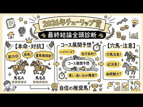 【競馬予想】チューリップ賞2026｜桜花賞へ直結！本命＆穴馬を徹底解説