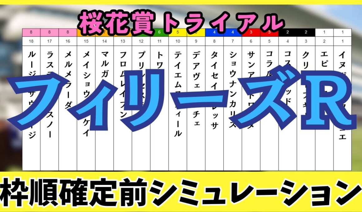 【フィリーズレビュー2026】枠順確前シミュレーション 桜花賞への最終切符、1400mの電撃戦に伏兵が舞う
