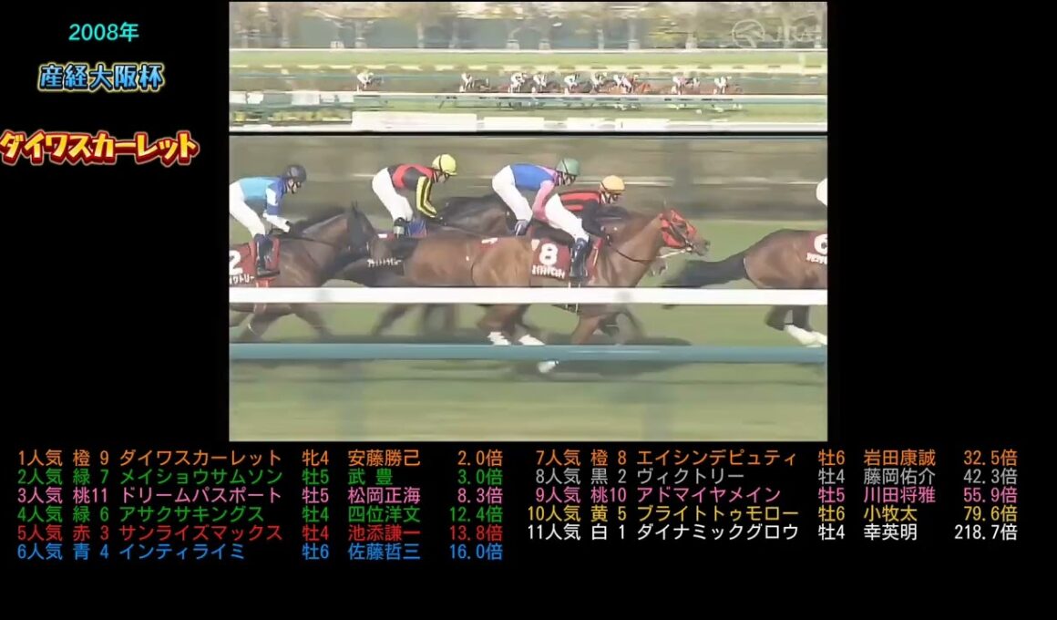 2008年産経大阪杯　　ダイワスカーレット　　　#ウマ娘#競馬#競走馬#馬#horse#武豊#jra