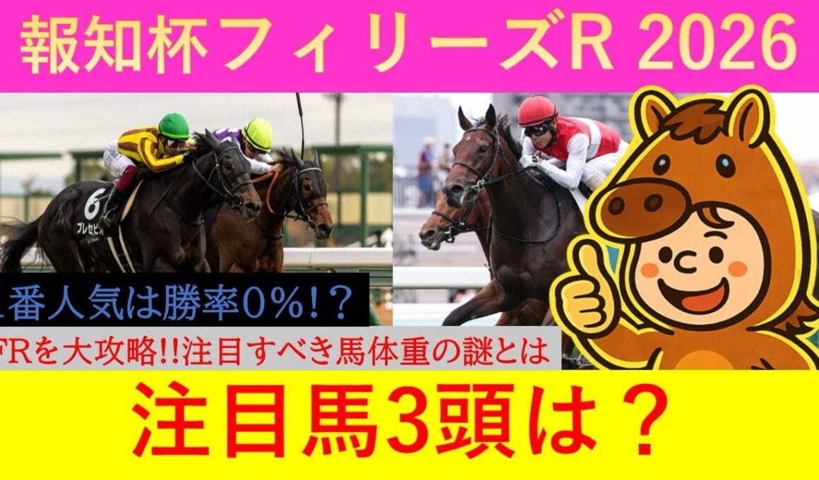 【報知杯フィリーズレビュー2026】桜花賞トライアルFBを大攻略✨‼️1番人気の勝率は0%！？その秘密は、、、🤝🤝