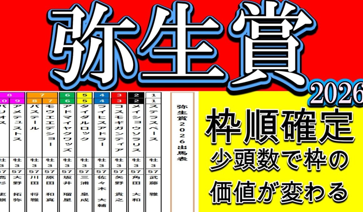 弥生賞2026 枠順確定で展開が変わった…少頭数10頭立てで有利不利がはっきり分かれた｜中山芝2000m展開分析【弥生賞ディープインパクト記念2026】