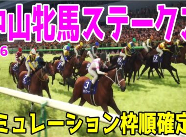 【中山牝馬ステークス2026】シミュレーション枠順確定版 秋華賞3着・エリザベス女王杯2着パラディレーヌは2枠4番！アイルランドTと中山金杯で2着アンゴラブラックは5枠10番【中山牝馬S】【競馬予想】