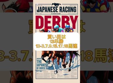 #東京競馬予想 #日本ダービー2025 #東京優駿 #日本ダービー #東京11R