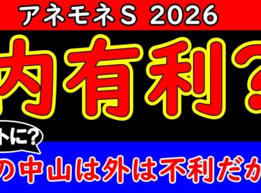 アネモネステークス2026予想｜今の中山芝は内有利？展開ひとつで浮上する穴候補を徹底分析【アネモネS】