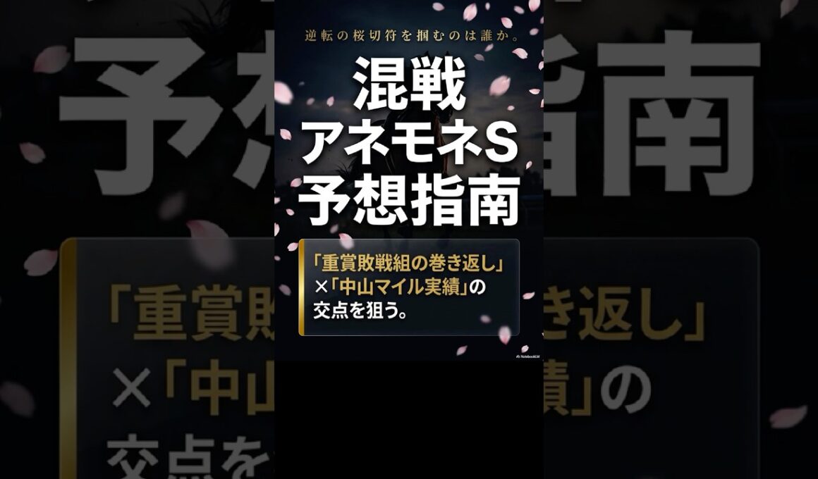 【アネモネS 2026】本命はディアダイヤモンド！桜花賞切符を掴む5頭を徹底分析 #shorts #アネモネ