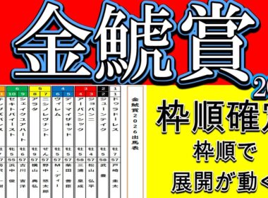 金鯱賞2026枠順確定｜並びを見て評価が変わる？開幕週の高速馬場で展開はどうなるのか徹底考察【競馬予想】