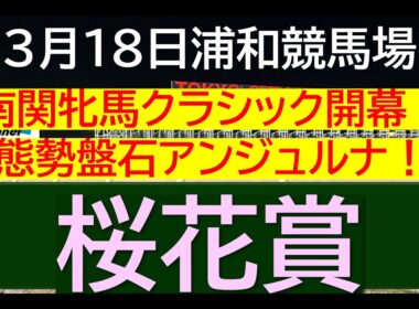 【競馬予想】SⅠ 桜花賞～２０２６年３月１８日 浦和競馬場 ：３－４６