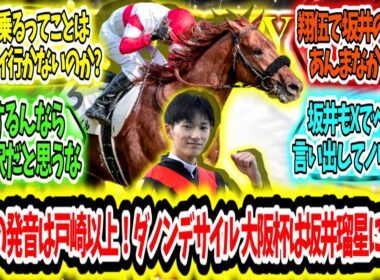 『VERYVERYの発音は戸崎以上！ダノンデサイル 大阪杯では坂井瑠星とコンビ結成！』に対するみんなの反応【競馬の反応集】