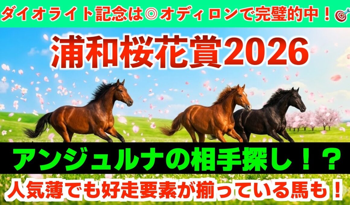 【浦和桜花賞2026】アンジュルナに対抗し得る馬はいるのか！？有力馬徹底解説