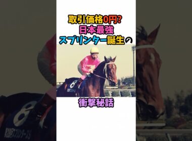取引価格0円？日本最強スプリンター誕生の衝撃秘話#競馬 #horse