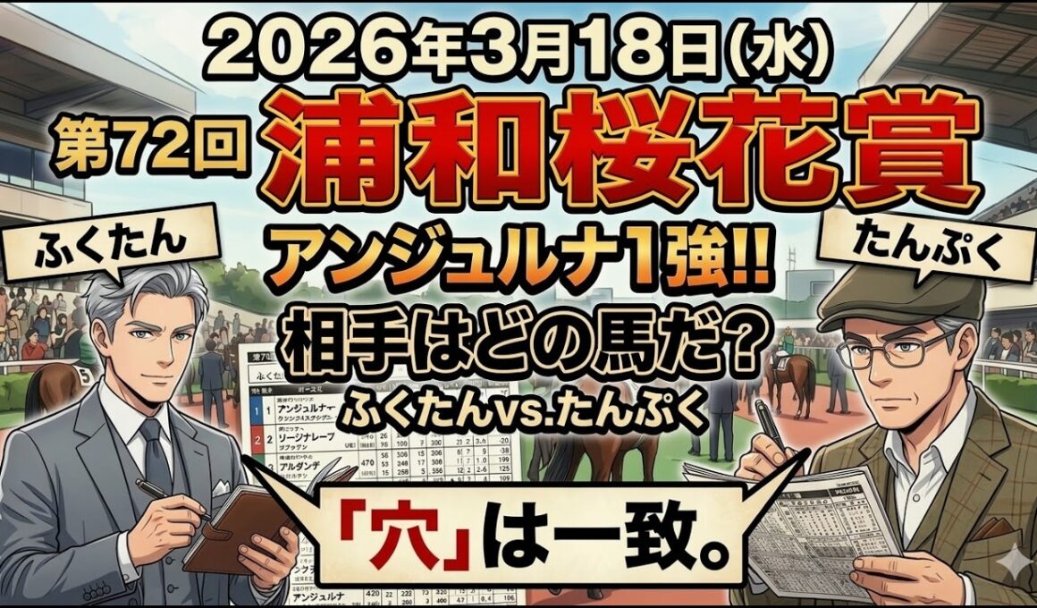 浦和桜花賞2026予想【浦和競馬】「穴馬」が連日激走....🔥「全頭診断＋調教診断＋買い目