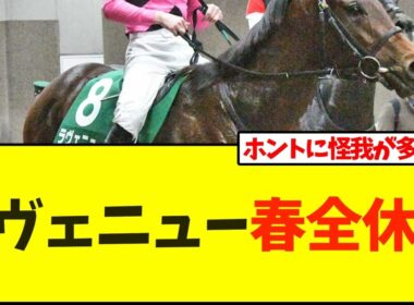 ラヴェニュー、まさかの春シーズン全休だけど…【競馬】
