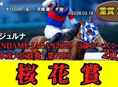 【競馬】 桜花賞（浦和・南関東牝馬三冠） 2026 / アンジュルナ