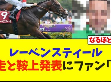 レーベンスティール、次走と鞍上発表にファン｢あ｣【競馬】
