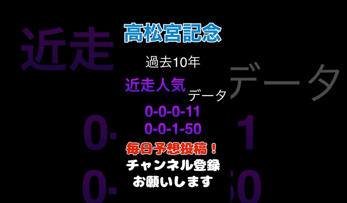 【高松宮記念データ】該当馬7頭の強力消しデータ！#高松宮記念 #競馬予想 #馬券