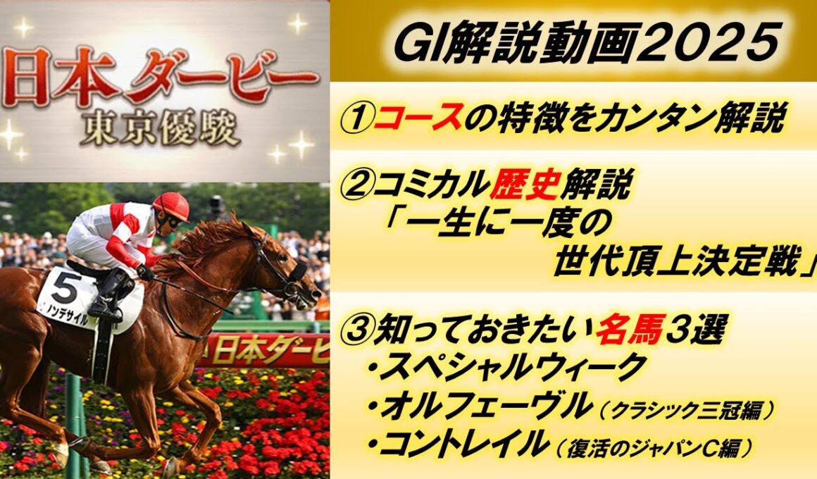 【GI解説2025】東京優駿(日本ダービー)