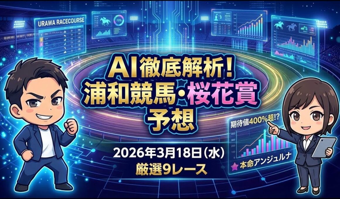 【AI予想】3/18 浦和・桜花賞（S1）徹底攻略！期待値400%超の穴馬と「桜の女王」候補を全公開 #浦和競馬 #桜花賞 #競馬予想 #AI予想 #地方競馬