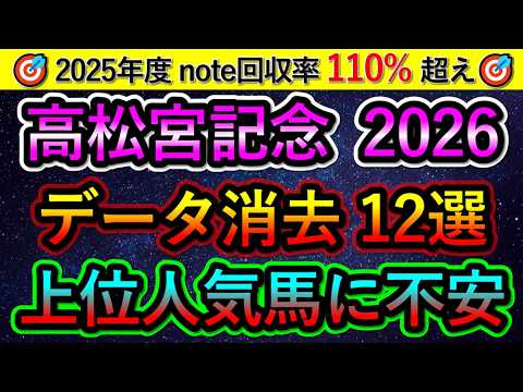 高松宮記念2026 【消去データ12選】　上位人気馬に不安データ