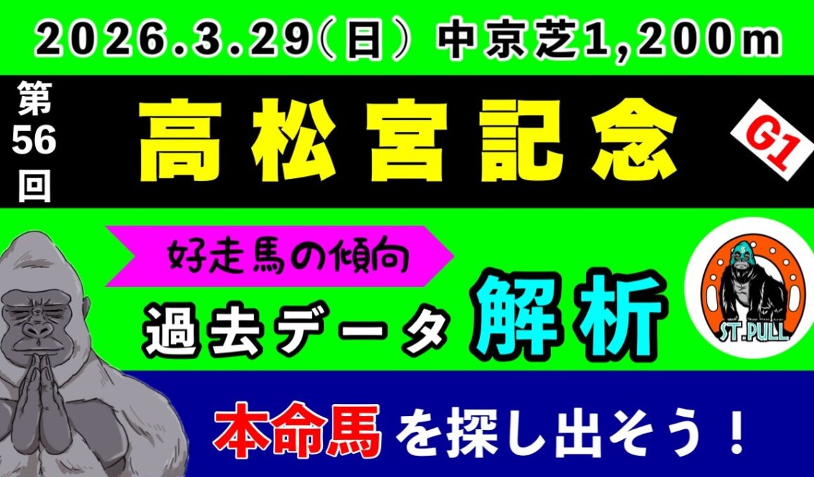 【高松宮記念2026】過去データ9項目解析!!(競馬予想)