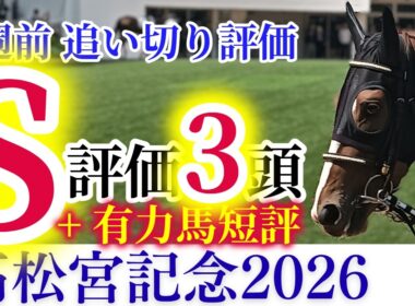 【高松宮記念 2026】ナムラクレア、サトノレーヴ、ママコチャ、パンジャタワーとスプリント路線の頂を目指す馬たちが大集結！【1週前追い切り+有力馬短評】