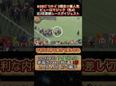 【ピューロマジック】 スプリンターズS想定11番人気！近3走ダイジェスト　#競馬  #スプリンターズステークス  #ピューロマジック  #shorts