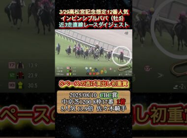 【インビンシブルパパ】 高松宮記念想定12番人気！近3走ダイジェスト　#競馬  #高松宮記念  #インビンシブルパパ  #佐々木大輔  #shorts