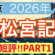 【高松宮記念2026】蓮の競馬予想(全頭短評PART1)〜愛知杯は13番人気セフィロ穴馬推奨