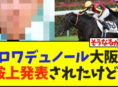 【大阪杯】クロワデュノール  鞍上発表されたけど…【競馬】