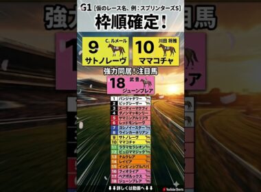 高松宮記念2026 枠順　#shorts