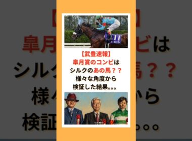 皐月賞のコンビはシルクのあの馬？？様々な角度から検証した結果。。。#競馬 #競走馬 #武豊 #JRA #競馬予想 #皐月賞 #ダービー