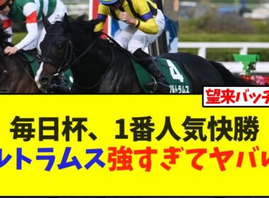 毎日杯、1番人気快勝 アルトラムス強すぎてヤバいw【競馬】