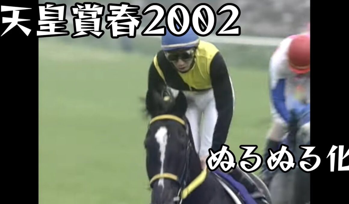 マンハッタンカフェ  天皇賞春 2002 ぬるぬる化で見よう conv to 60fps