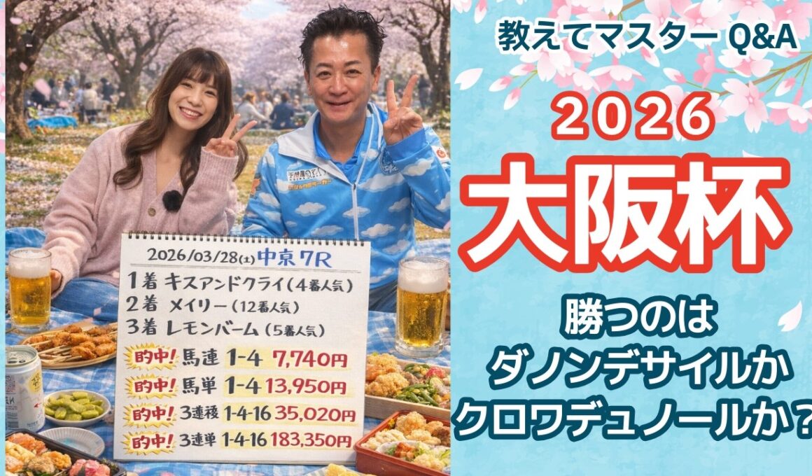 【教えてマスターQ&A・大阪杯 2026】ダービー馬ダノンデサイルとクロワデュノール勝つのはどっちだ？