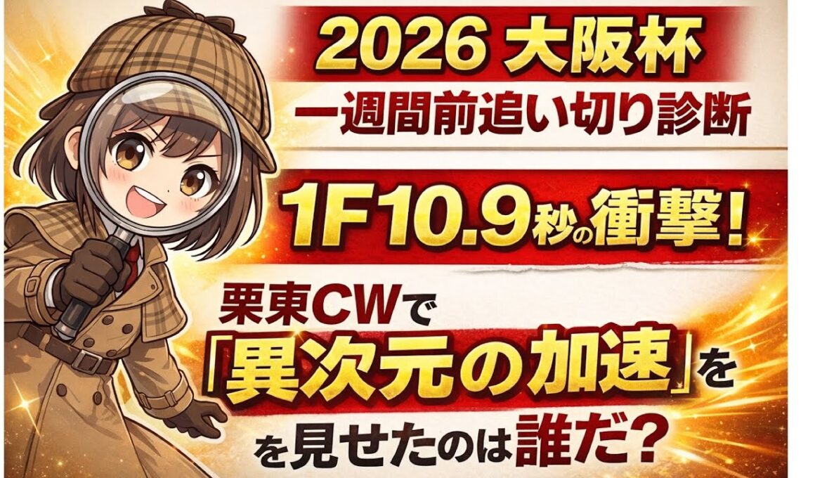 🐴【2026大阪杯】1F10.9秒の衝撃！1週前追い切りで真犯人（勝ち馬）を炙り出す！【競馬探偵あや】