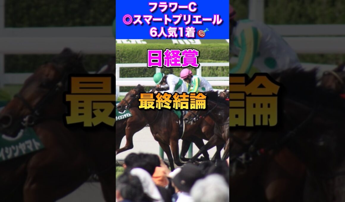 【日経賞2026最終結論】フラワーC◎スマートプリエール6人気1着🎯